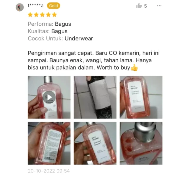 Milk Recipe Underwear Detergent - Sabun Cuci Pakaian Dalam Ampuh Membersihkan Noda Merah, Kumal dan Bakteri Pada Celana - Image 3