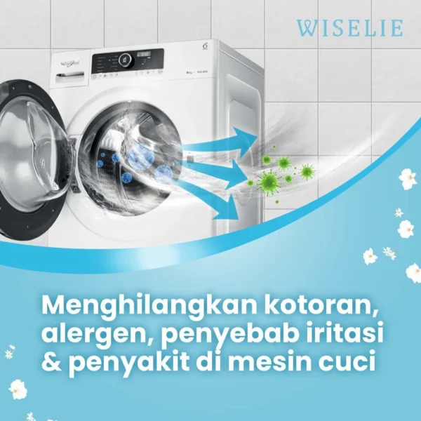 Wiselie Pembersih Mesin Cuci dengan Formula Ampuh Dijamin Bersih 100% Menghilangkan Kotoran dan Sisa Deterjen Secara Efektif - Image 4