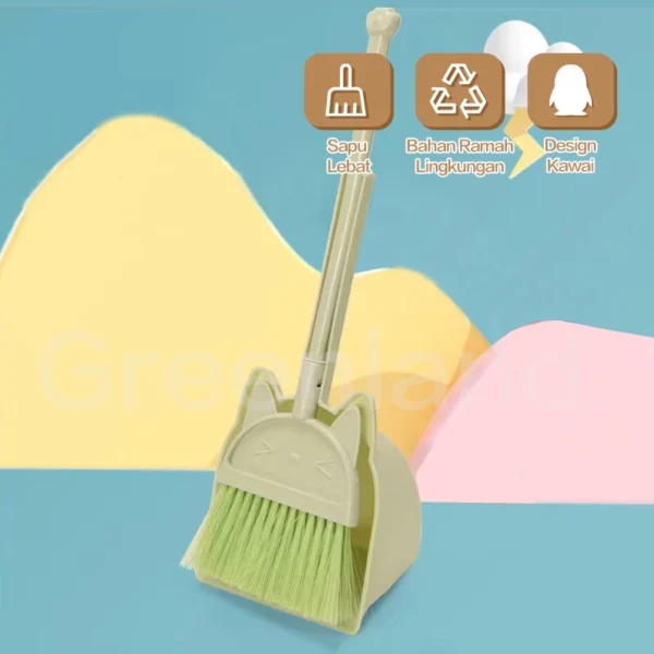 Greenland Set Sapu Pengki Pembersih lantai Broom Set Dustpan Sapu Kombinasi Pengki Sapu Alat Pembersih lantai Praktis HSB646