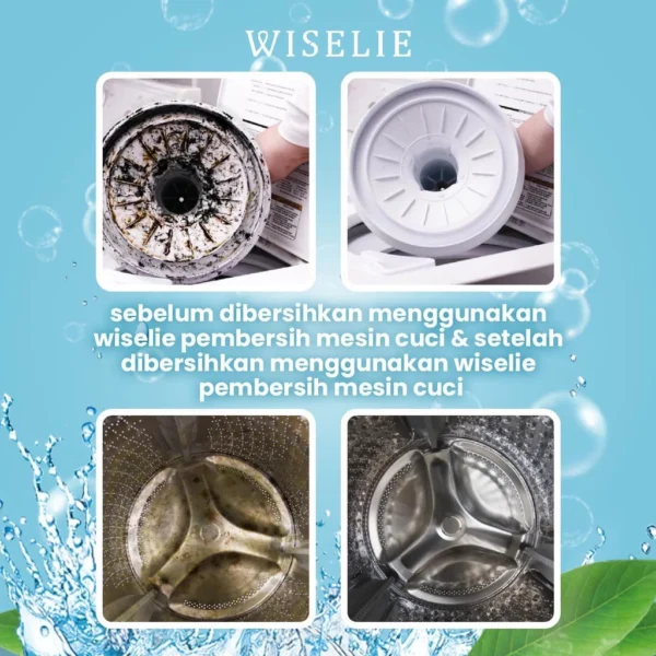Wiselie Pembersih Mesin Cuci dengan Formula Ampuh Dijamin Bersih 100% Menghilangkan Kotoran dan Sisa Deterjen Secara Efektif - Image 3