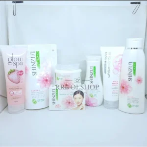 PAKET LENGKAP 7 IN 1 SHINZUI – Body Scrub 120GR – Body Lotion 100ML – Facial Foam 80ML – Body Cleanser 225 ml – Body Cleanser Refill